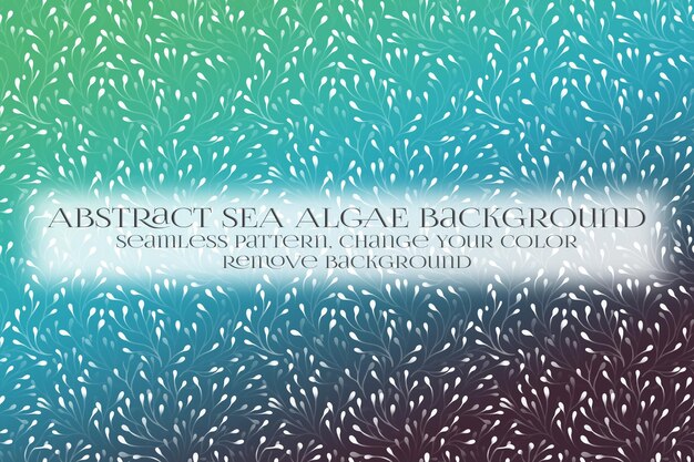 Abstract sea algae pattern on remove background texture