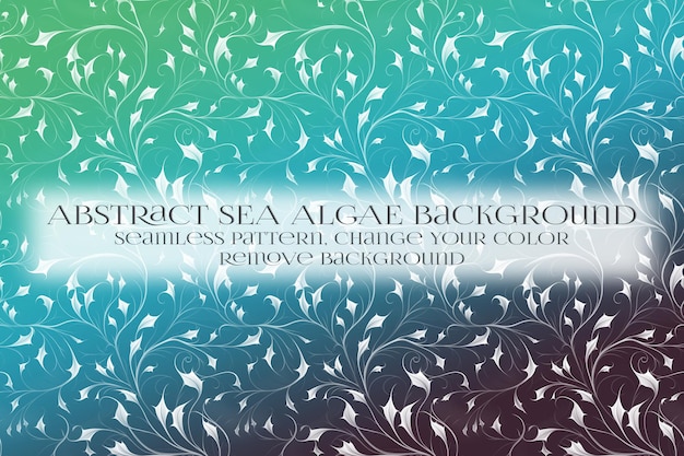 PSD abstract sea algae pattern on remove background texture