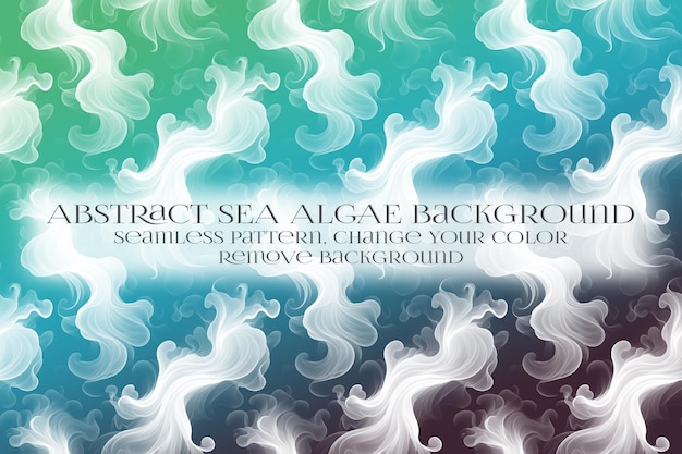 PSD abstract sea algae pattern on remove background texture