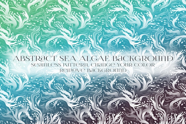 PSD abstract sea algae pattern on remove background texture