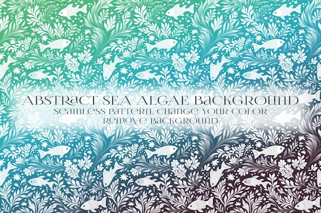 PSD abstract sea algae pattern on remove background texture