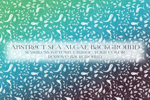 PSD abstract sea algae pattern on remove background texture