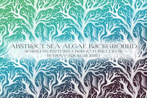 PSD abstract sea algae pattern on remove background texture