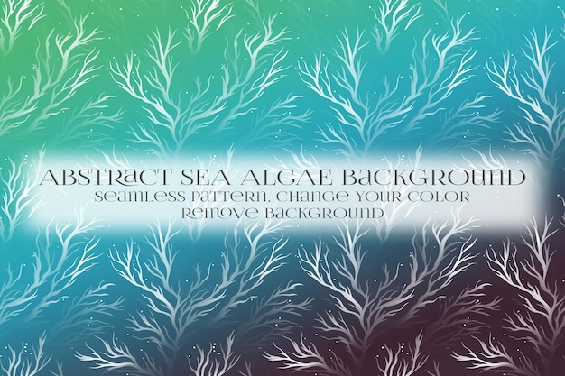 Abstract sea algae pattern on remove background texture