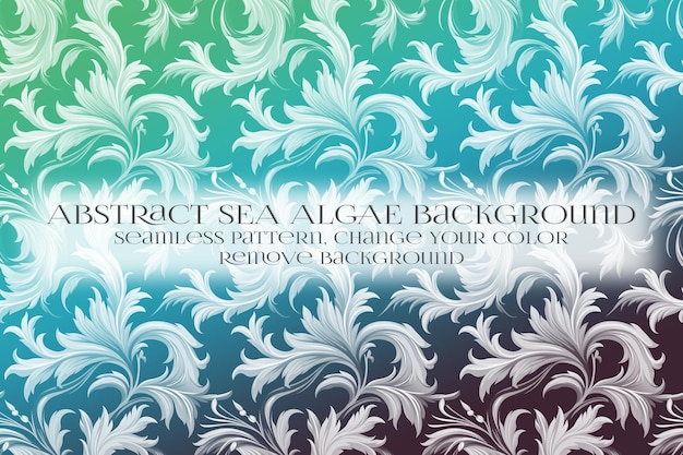 PSD abstract sea algae pattern on remove background texture