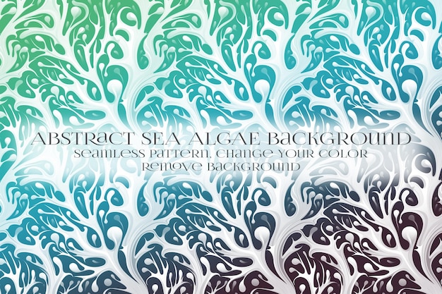 PSD abstract sea algae pattern on remove background texture