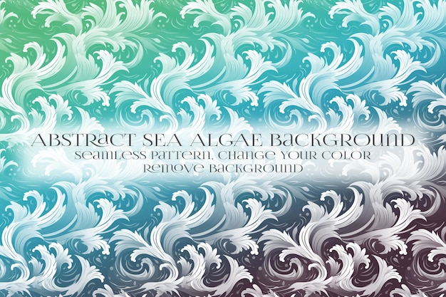 PSD abstract sea algae pattern on remove background texture