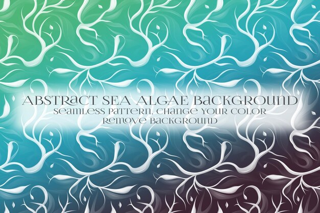 PSD abstract sea algae pattern on remove background texture