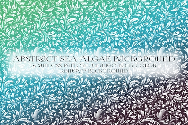 PSD abstract sea algae pattern on remove background texture