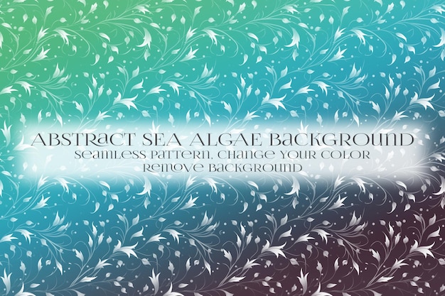 PSD abstract sea algae pattern on remove background texture