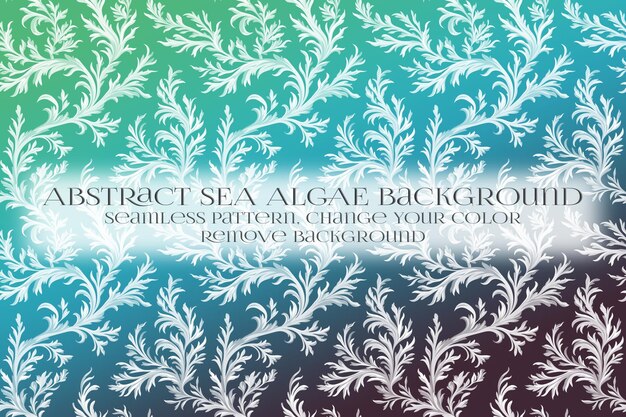 PSD abstract sea algae pattern on remove background texture