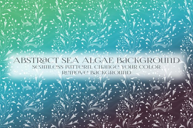 PSD abstract sea algae pattern on remove background texture