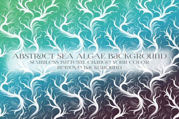 PSD abstract sea algae pattern on remove background texture