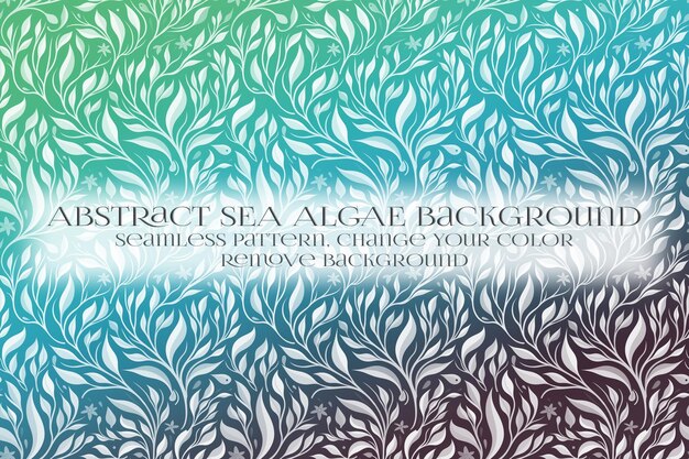 Abstract sea algae pattern on remove background texture