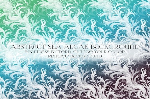 Abstract sea algae pattern on remove background texture