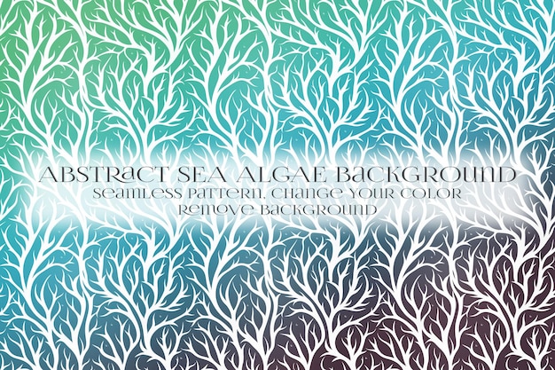 PSD abstract sea algae pattern on remove background texture