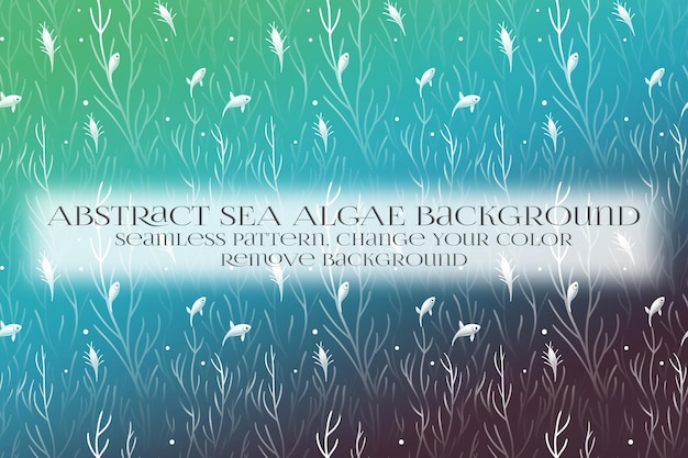 PSD abstract sea algae pattern on remove background texture