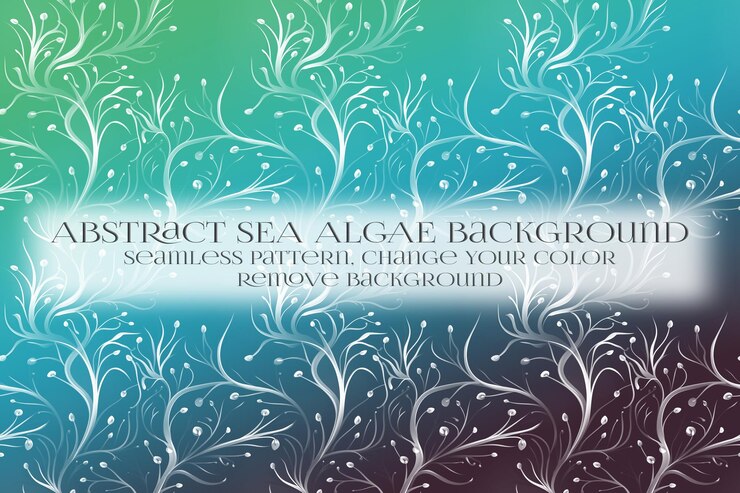 PSD abstract sea algae pattern on remove background texture