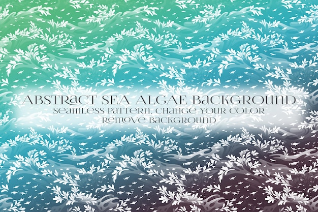 PSD abstract sea algae pattern on remove background texture