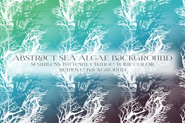 PSD abstract sea algae pattern on remove background texture