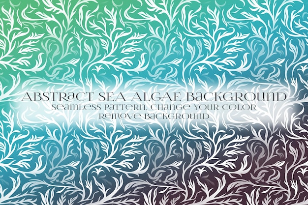 Abstract sea algae pattern on remove background texture