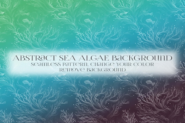 PSD abstract sea algae pattern on remove background texture