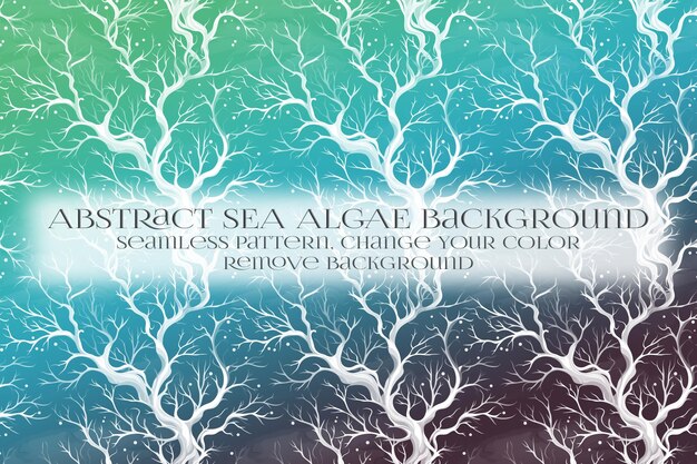 PSD abstract sea algae pattern on remove background texture