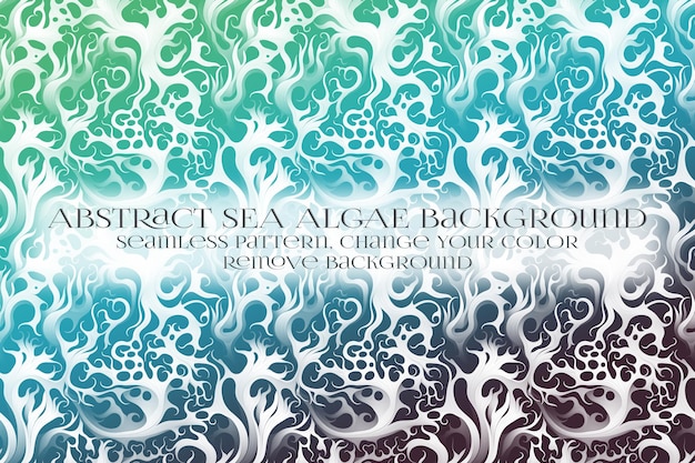 PSD abstract sea algae pattern on remove background texture