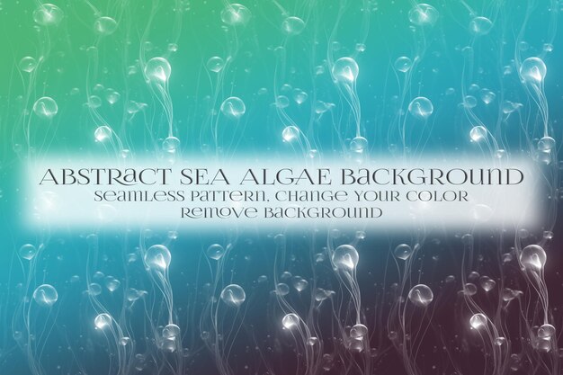 Abstract sea algae pattern on remove background texture