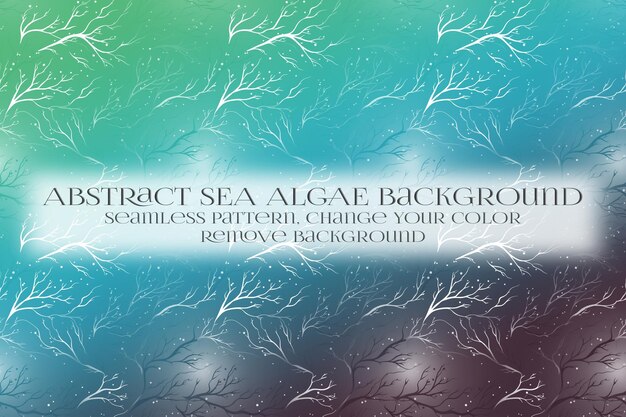 PSD abstract sea algae pattern on remove background texture