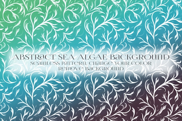 PSD abstract sea algae pattern on remove background texture