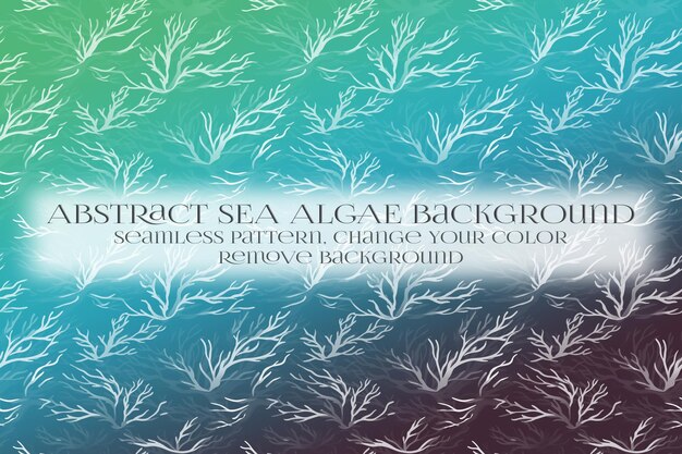 PSD abstract sea algae pattern on remove background texture