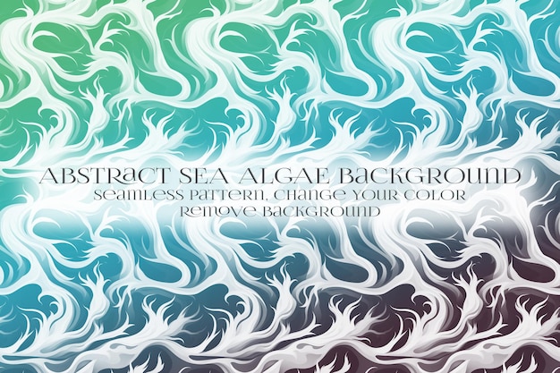 PSD abstract sea algae pattern on remove background texture