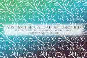 PSD abstract sea algae pattern on remove background texture