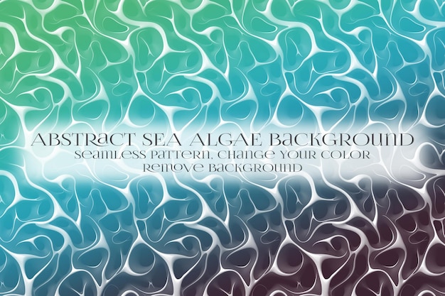 PSD abstract sea algae pattern on remove background texture