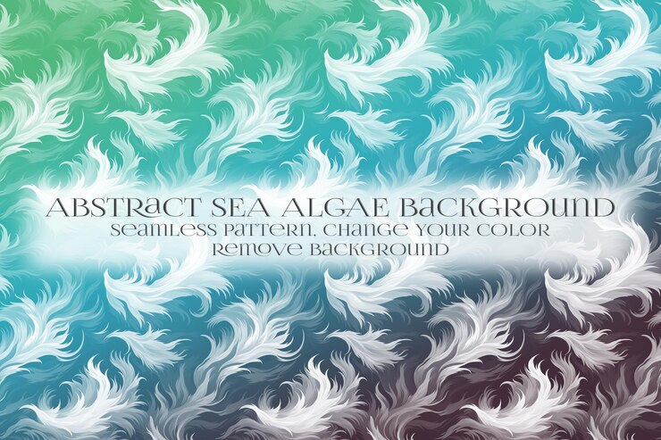PSD abstract sea algae pattern on remove background texture
