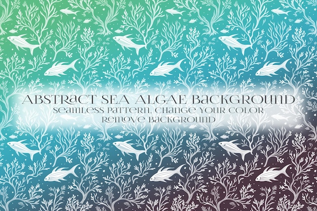 PSD abstract sea algae pattern on remove background texture