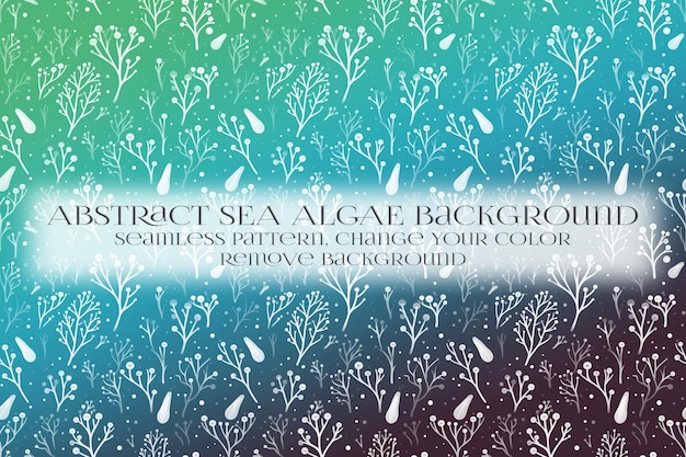 PSD abstract sea algae pattern on remove background texture