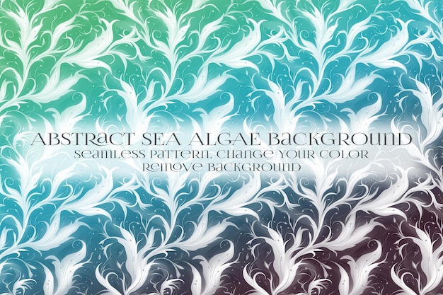 PSD abstract sea algae pattern on remove background texture