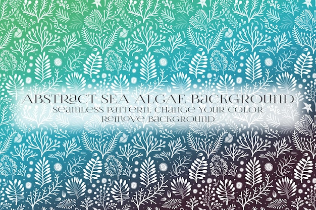 PSD abstract sea algae pattern on remove background texture