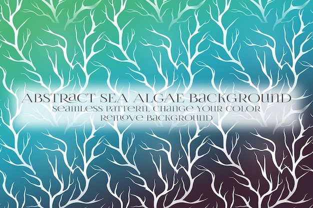 PSD abstract sea algae pattern on remove background texture