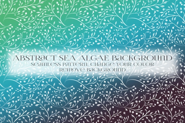 PSD abstract sea algae pattern on remove background texture