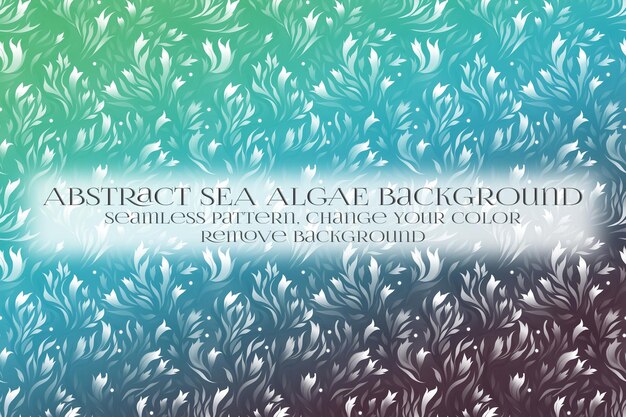 PSD abstract sea algae pattern on remove background texture