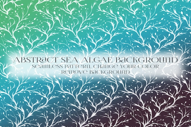 PSD abstract sea algae pattern on remove background texture