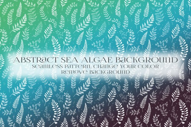 PSD abstract sea algae pattern on remove background texture