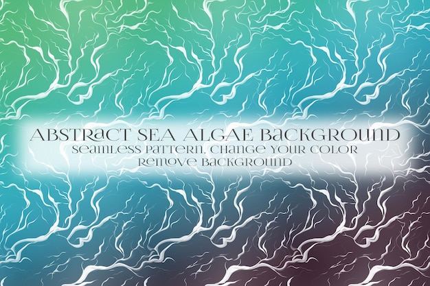 Abstract sea algae pattern on remove background texture