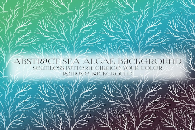 PSD abstract sea algae pattern on remove background texture