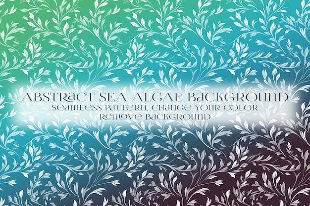 PSD abstract sea algae pattern on remove background texture