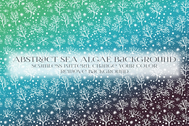 PSD abstract sea algae pattern on remove background texture