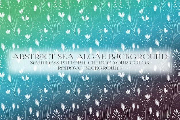 PSD abstract sea algae pattern on remove background texture